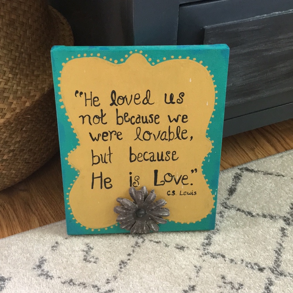 C.S. Lewis quote Painting NWT